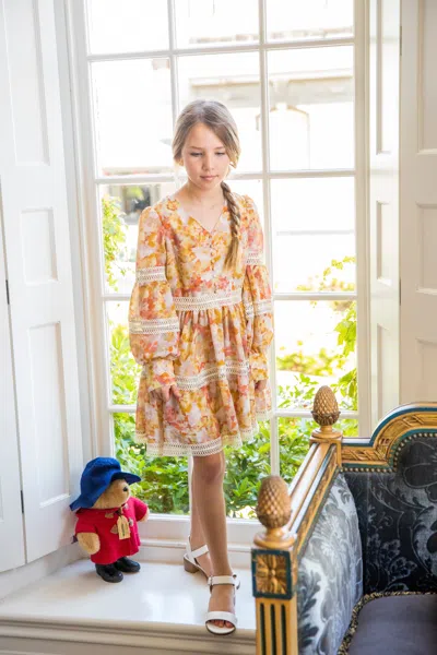 Bardot Junior Kids' Girls Venice Abstract Mini Dress In Brown