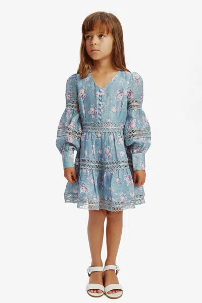 Bardot Junior Kids' Girls Venice Floral Mini Dress In Blue Florl
