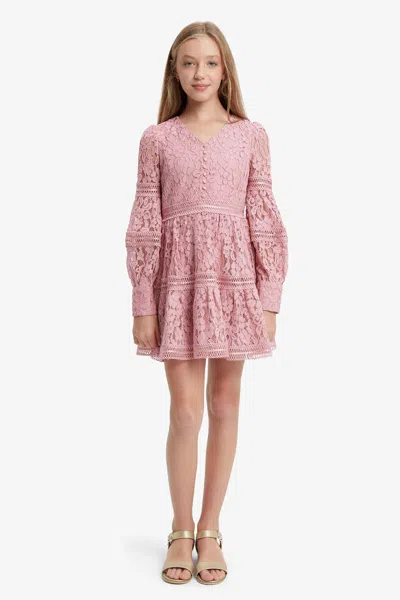 Bardot Junior Kids' Girls Venice Lace Dress In Pink