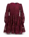 Bardot Junior Junior Girls' Venice Lace Mini Dress - Little Kid, Big Kid In Burgundy