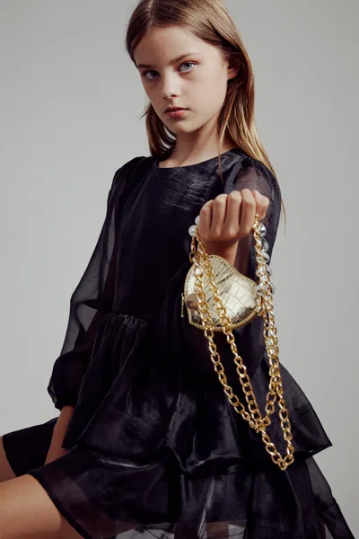 Bardot Junior Kids' Girls Wednesday Organza Dress In Black