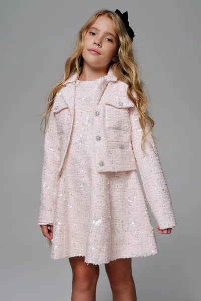 Bardot Junior Kids' Girls Yve Boucle Blazer In Pink