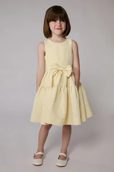 Bardot Junior Kids' Girls Zaida Mini Bow Dress In Yellow