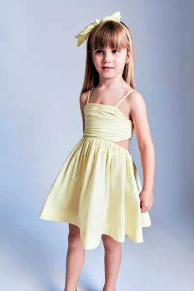 Bardot Junior Kids' Girls Zarela Poplin Dress In Lemon
