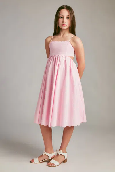 Bardot Junior Kids' Girls Zaria Midi Poplin Dress In Pink