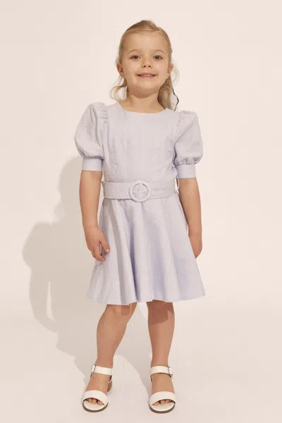 Bardot Junior Kids' Girls Zenai Puff Sleeve Dress In Blue