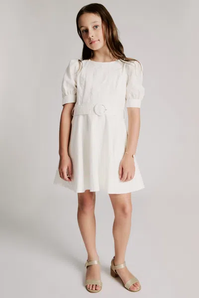 Bardot Junior Kids' Girls Zenai Puff Sleeve Dress In Orchid Wht