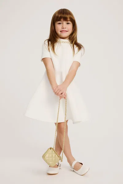Bardot Junior Kids' Girls Zephyra Trim Mini Dress In Neutral