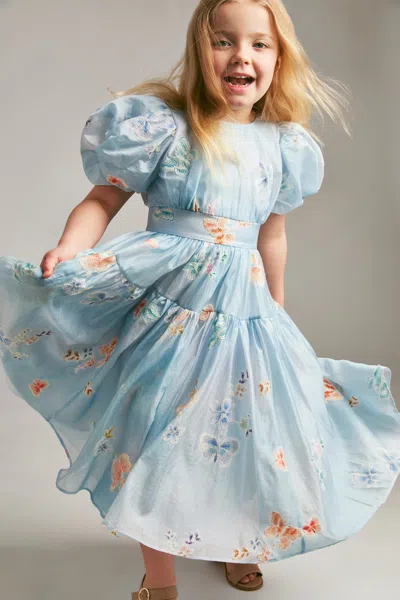 Bardot Junior Kids' Girls Zoe Butterfly Midi Dress In Blue