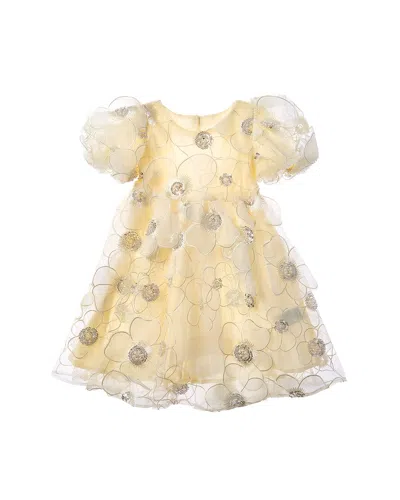 Bardot Junior Jamie Flower Heart Mini Dress In Yellow