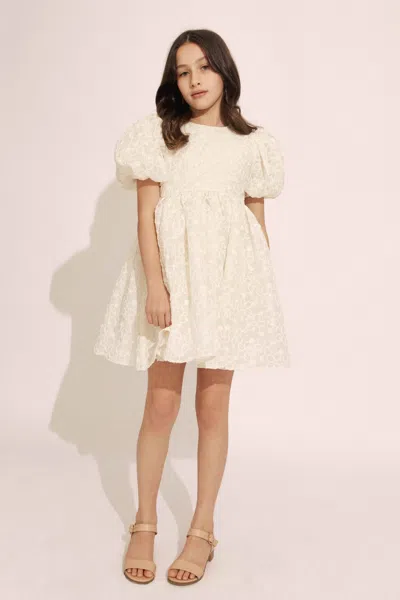 Bardot Junior Kids' Juliet Embroidered Mini Dress In Ivory