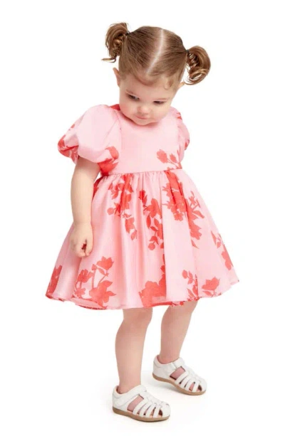 Bardot Junior Babies'  Kids' 3d Floral Puff Sleeve Party Dress In Red Floral