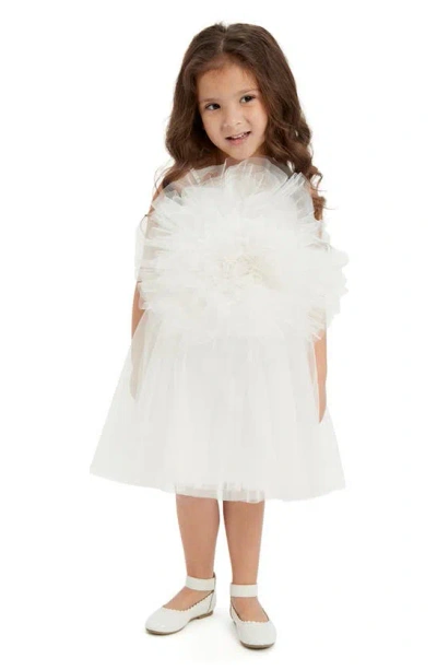 Bardot Junior Kids' Gianna Rosette Tulle Party Dress In Orchid Wht