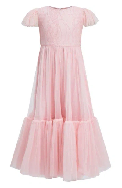 Bardot Junior Kids' Kaia Tulle Maxi Dress In Pink Mist