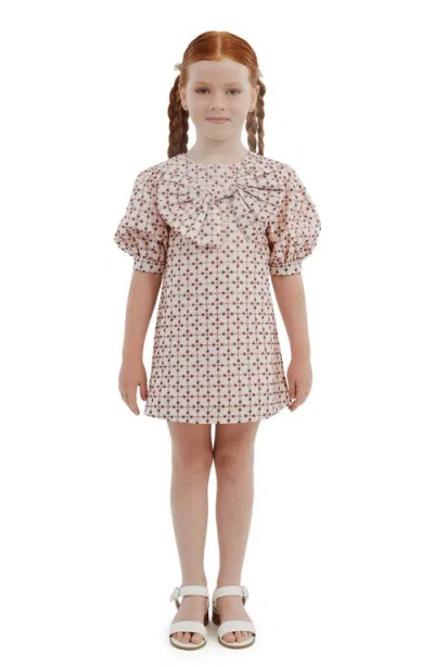Bardot Junior Kids' Novella Sequin Puff Sleeve Party Dress In Beige Star