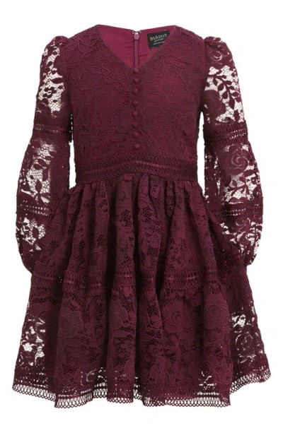 Bardot Junior Kids' Venice Lace Long Sleeve Party Dress In Pink