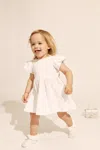 Bardot Junior Baby Girl Lanai Poplin Dress In Orchidwht