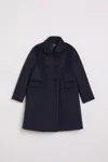 Bardot Junior Leah Wool Coat In Navy
