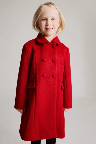 Bardot Junior Kids' Leah Wool Coat In Red