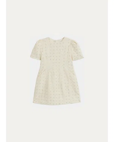 Bardot Junior Kids' Little Girl's & Girl's Ophelia Embellished Lace Mini Dress In Neutral
