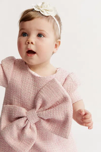 Bardot Junior Babies' Lucille Bow Mini Dress In Pink