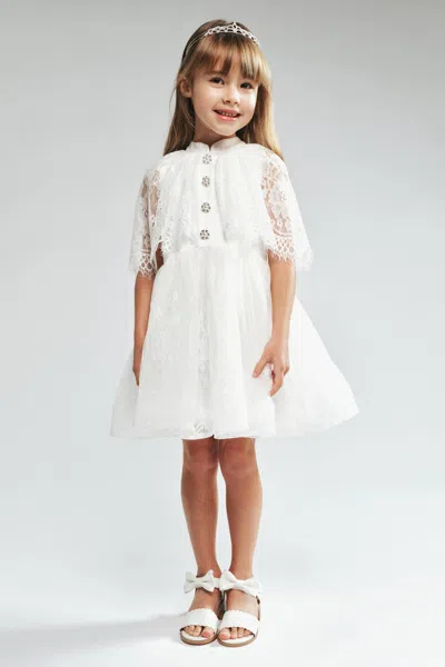 Bardot Junior Kids' Maeva Lace Dress In White