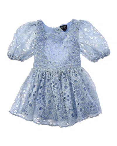 Bardot Junior Margo Broderie Mini Dress In Blue