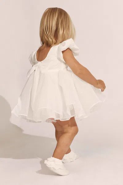 Bardot Junior Babies' Matilda Mini Bow Dress In Orchid Wht