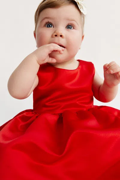Bardot Junior Kids' Paris Mini Bow Dress In Red