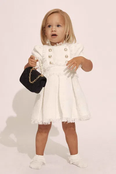 Bardot Junior Babies' Riley Boucle Dress In White