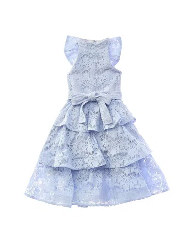 Bardot Junior Suki Halter Neck Lace Dress In Blue