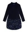 Bardot Junior Velvet-sequin Andi Bubble Dress In Blue