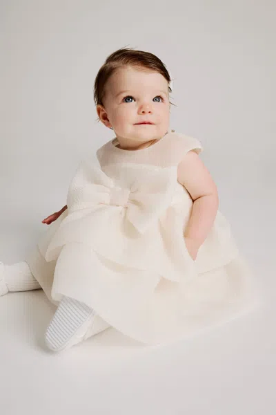 Bardot Junior Babies' Vivian Organza Mini Dress In White