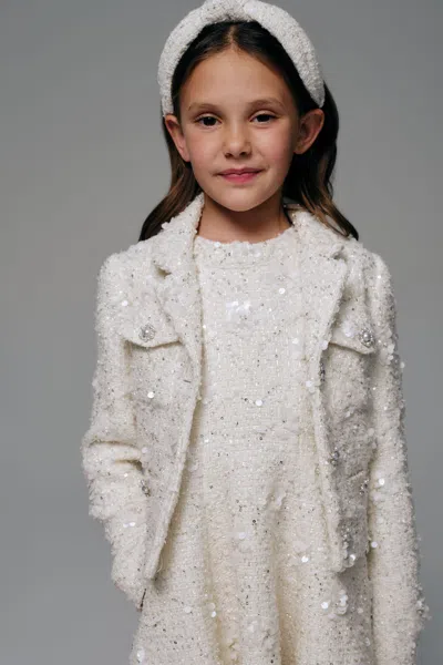 Bardot Junior Kids' Yve Boucle Blazer In Gray