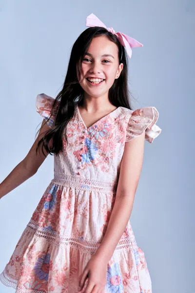 Bardot Junior Kids' Girl's Zietta Floral-print Dress In Pink Multi