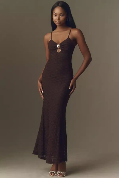 Bardot Karla Clasp Maxi Dress In Brown