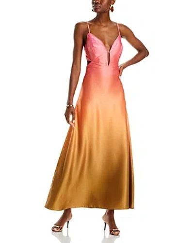 Bardot Karlotta Ombre Slip Dress In Brown