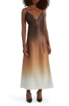 Bardot Karlotta Slip Dress In Brown Ombre