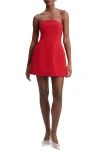 Bardot Karoline Balloon Minidress In Deep Red