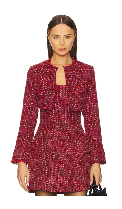BARDOT KAROLINE BOUCLE CROPPED JACKET