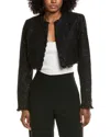 Bardot Karoline Boucle Cropped Jacket In Black