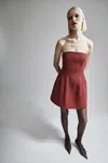 Bardot Karoline Boucle Balloon Dress In Red Check