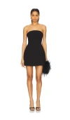 Bardot Karoline Crystal Trim Hourglass Cocktail Dress In Black