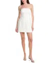 Bardot Karoline Lace-overlay Strapless Mini Dress In White