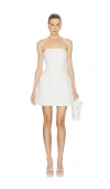 Bardot Karoline Lace-overlay Strapless Mini Dress In White