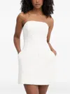 Bardot Karoline Lace-overlay Strapless Mini Dress In White