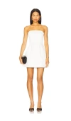 Bardot Karoline Satin Mini Dress In White