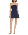 Bardot Karoline Strapless Playsuit In Blue