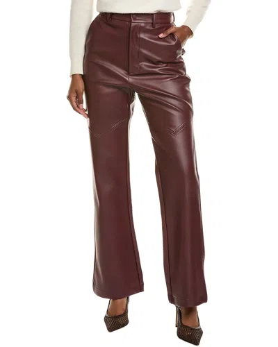 Bardot Karson Faux Leather Pant In Burgundy