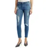 Bardot Kate Low Rise Ripped Skinny Jeans In Dark Denim